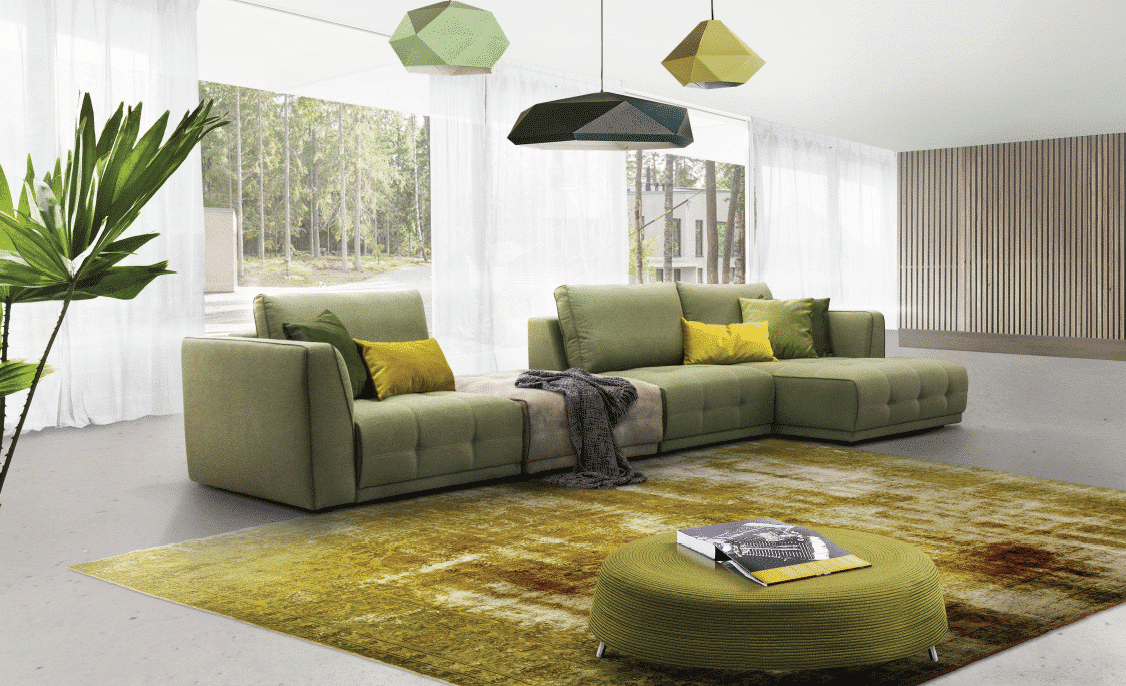 DIELO este o canapea modulara creata pentru interioare dinamice si colorate. Modularitatea bogată vă permite să vă dezlănțuiți imaginația și să proiectați combinații aproape nesfârșite.