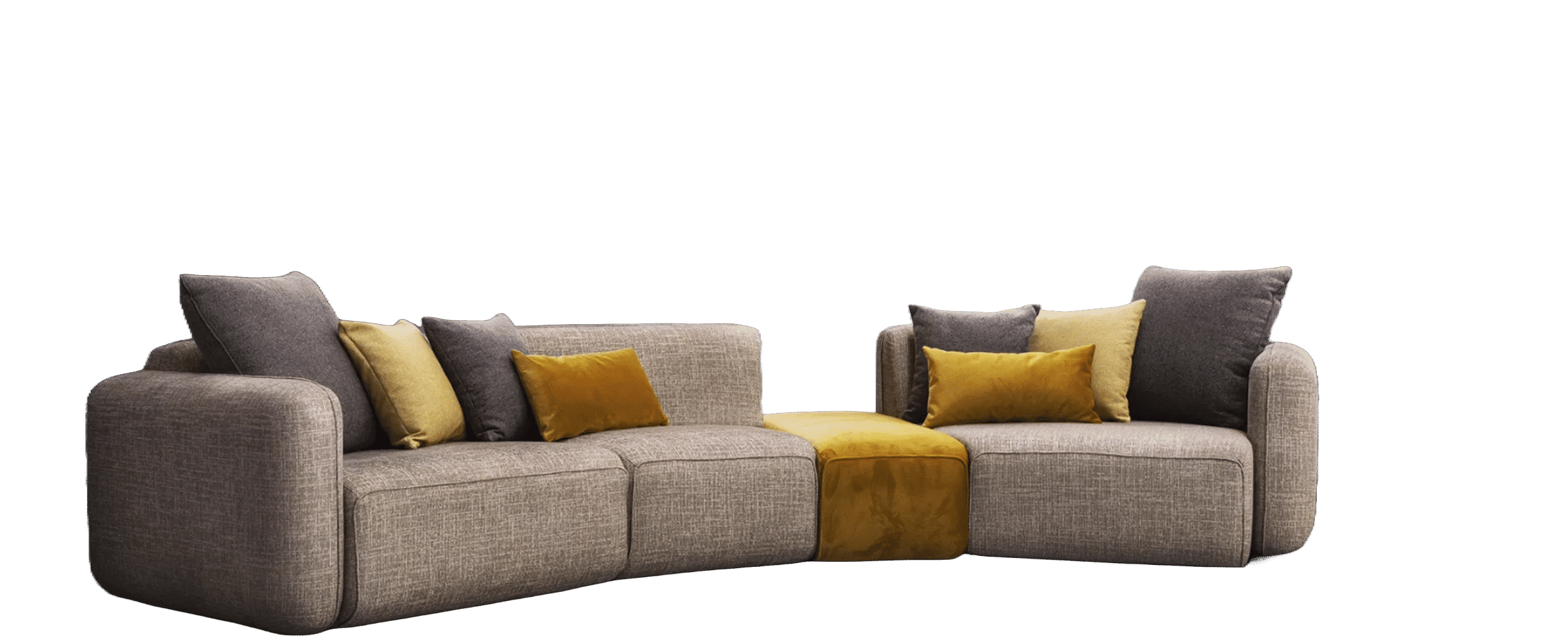 TACTIC este o canapea modulara care se remarca prin formele ovale, proportiile contemporane si designul modern